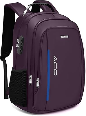 Mochila Bolsa Masculina Feminina Notebook Anti Furto Reforçada Semi Impermeável Escolar Faculdade Trabalho Viagem Resistente Executiva Cabo De Aço Saída Usb SAÍDA Fone DE OUVIDO (ROXA)  