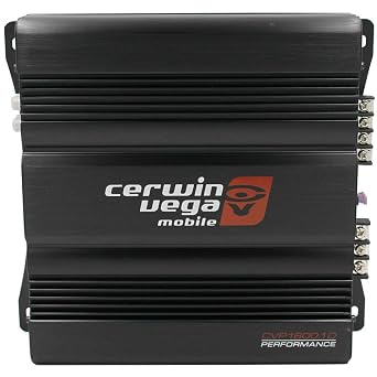 Cerwin Vega CVP 1600W Max Mono Amplifier, Class AB Car Audio Power Amplifier 1-Channel 2-Ohm 4-Ohm Stable