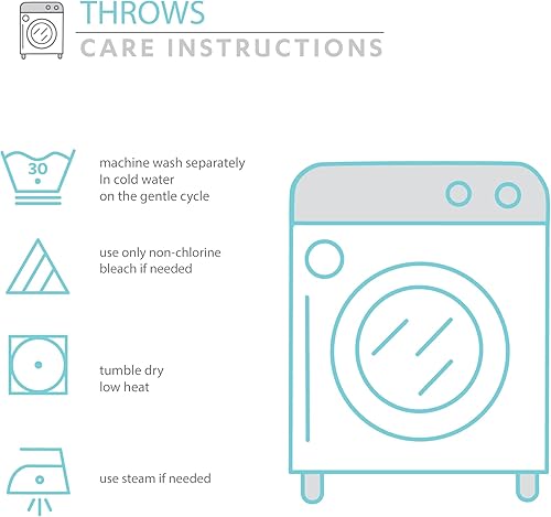 Miniatura 5 de Lush Decor Manta de punto elegante y suave, 60 x 50 pulgadas, neutra