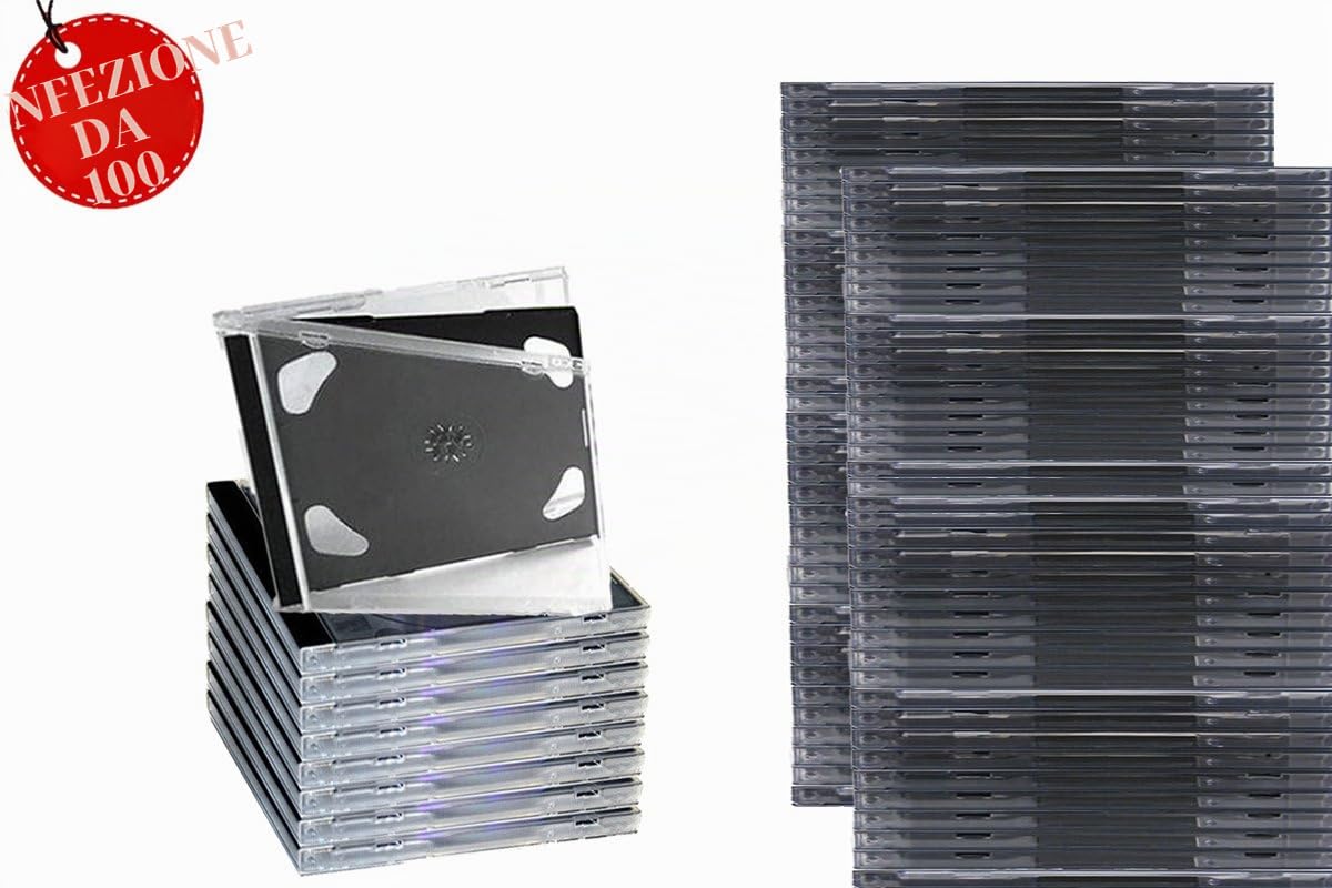 MasterStor, custodia per CD/DVD doppia da 10,4 mm, per 2 CD, con vassoio in nero (confezione da 1, 2, 5, 10, 25, 50, 100 pezzi)
