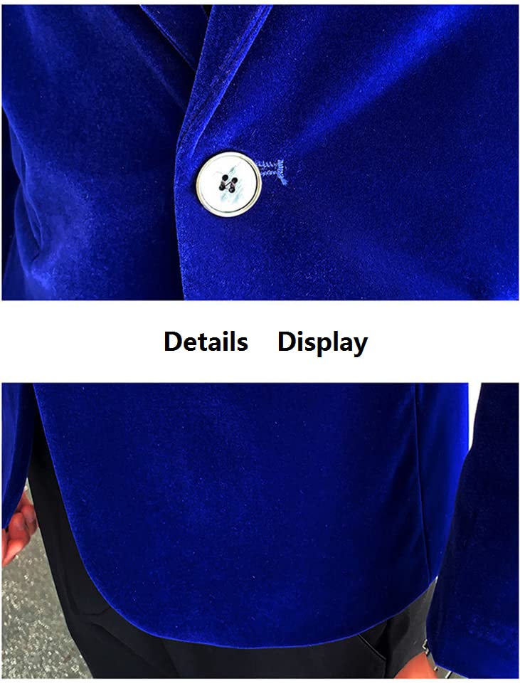 Men's Velvet Sport Coats Blazers Slim Fit Tuxedo Solid Notch Lapel Suits Blazer for Men Autumn Winter Spring3