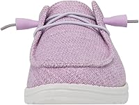 Vista 158 de Hey Dude Wendy - Zapatos de mujer, mocasines sin cordones para mujer, cómodos y ligeros Blanco brillante elástico