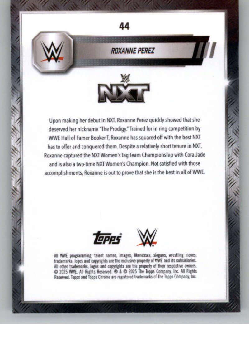 Amazon.com: 2025 Topps Chrome #44 Roxanne Perez NXT Official WWE