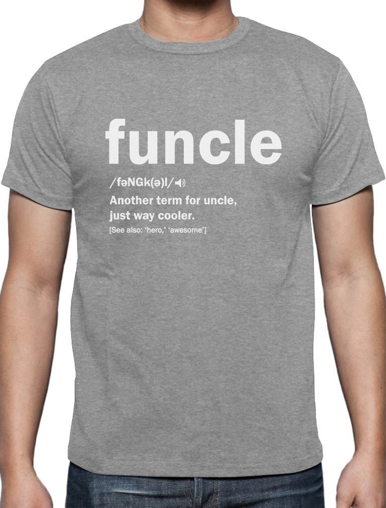 Green Turtle T-ShirtsFunny Uncle Gift Uncle Birthday Present Funcle Definition Uncles T-Shirt X-Large Gray