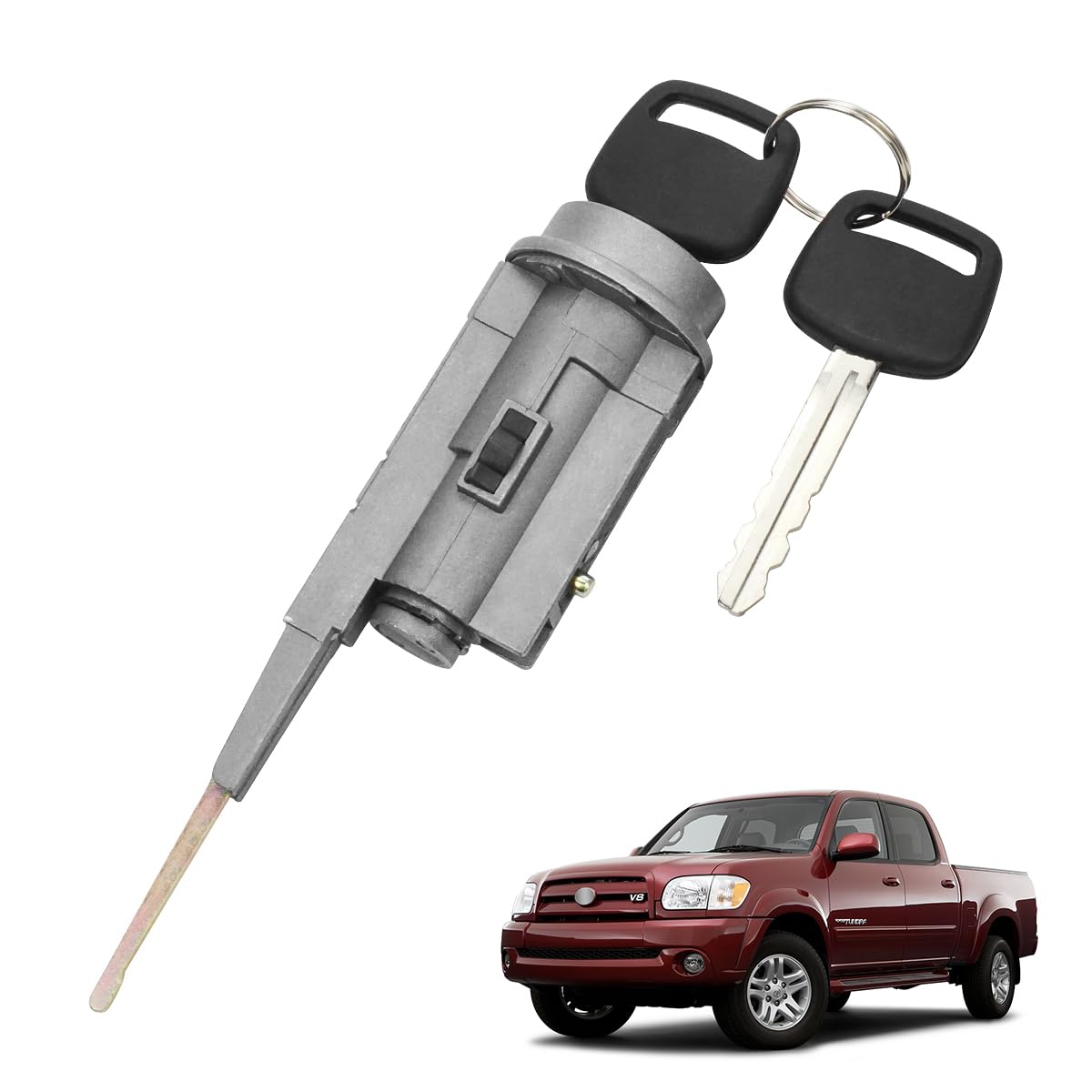US247L Ignition Switch Lock Cylinder Compatible with Toyota Tundra 2000-2006 (Not fit SR5)，Replacement 6905734030