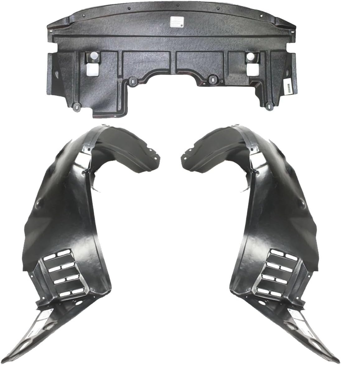 Engine Splash Shield + Fender Liners Kit For 2007-2009 Nissan Altima Direct Replacement 63841ZX00A 63840ZX00A 75890JA00E