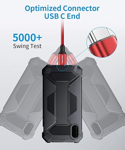 Miniatura 7 de 10 pies, 2 unidades Cable USB C de carga rápida, cable de carga USB A a tipo C trenzado para Samsung Galaxy A10e A03s A13 A32 A50 A51 A52 A53 A71,