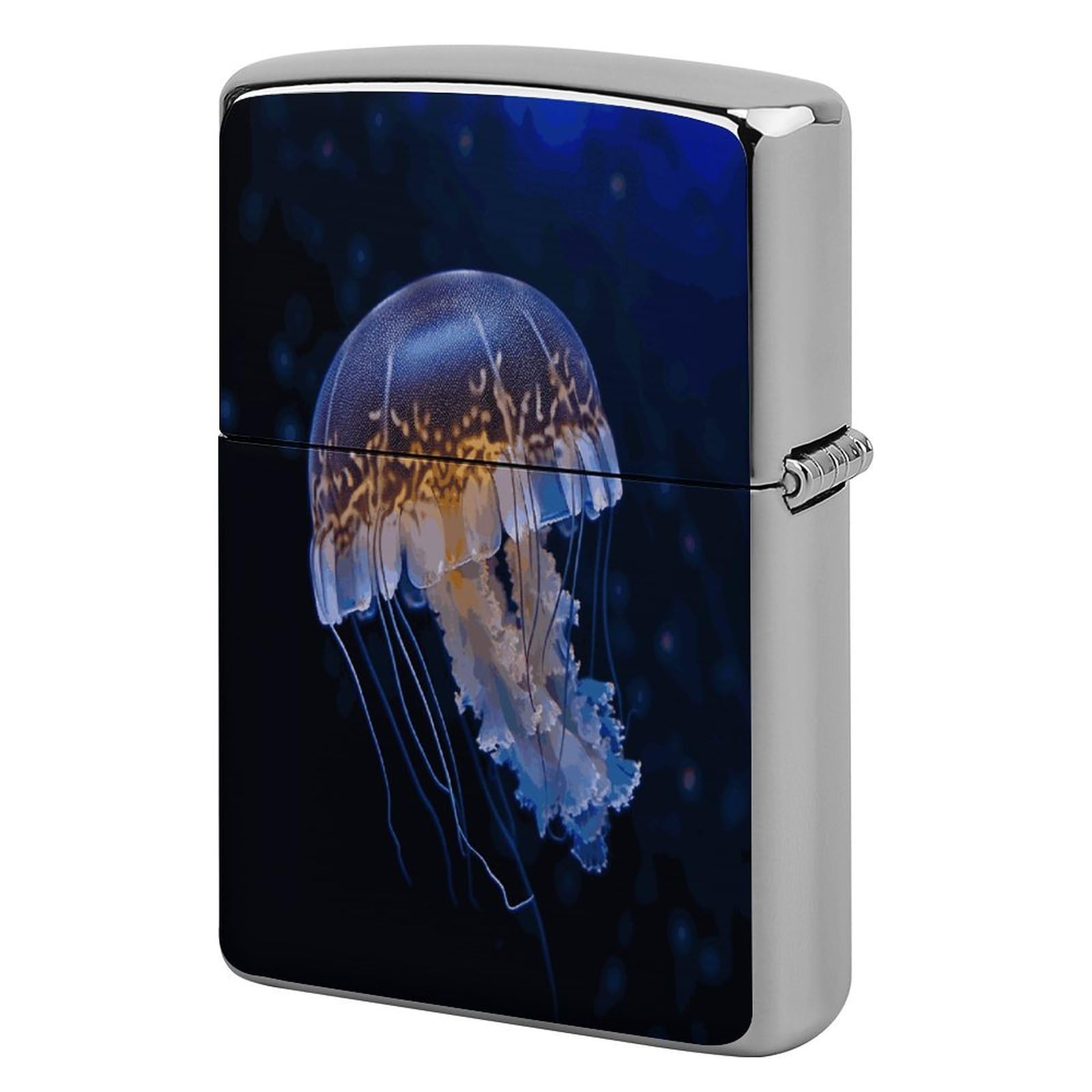 Fekiloot Style Jellyfish Lighter Case Cover Metal Lighter Case