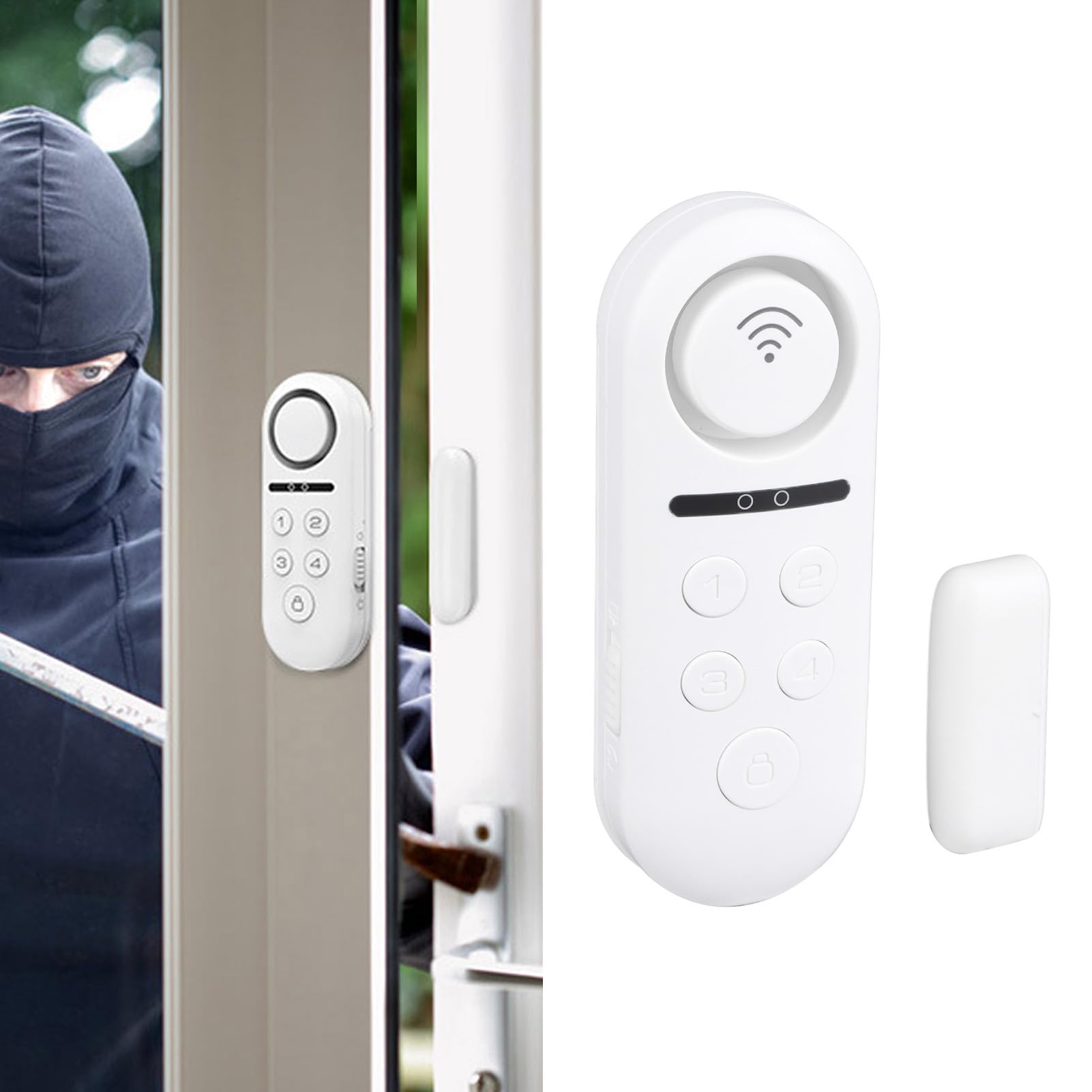 Alarme de Fenêtre de Porte, Efficace pour les Alarmes de Porte à Capteur Magnétique 160mAh pour les Bureaux