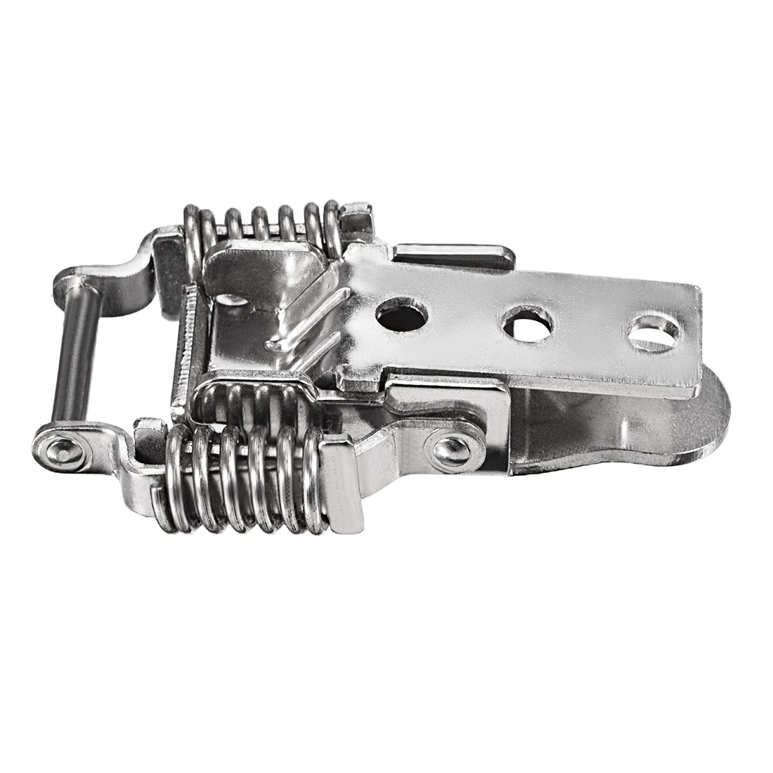 sourcing map 4pc Fermoir a Levier 201 Acier Inox Ressort Chargé Basculer Loquet Capture Pince 95mm