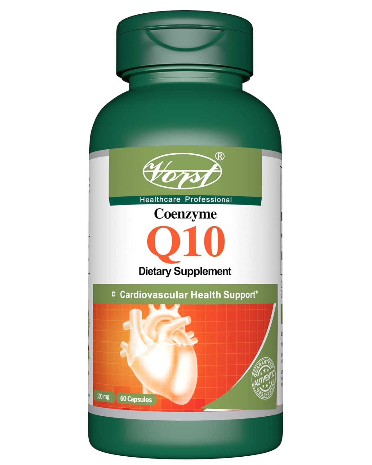 Vorst Coenzyme Q10 100mg 60 Capsules Coenzima CoQ10 Antioxidant for Heart Health Supplement, Cardiovascular, Energy Production, Anti-Aging...