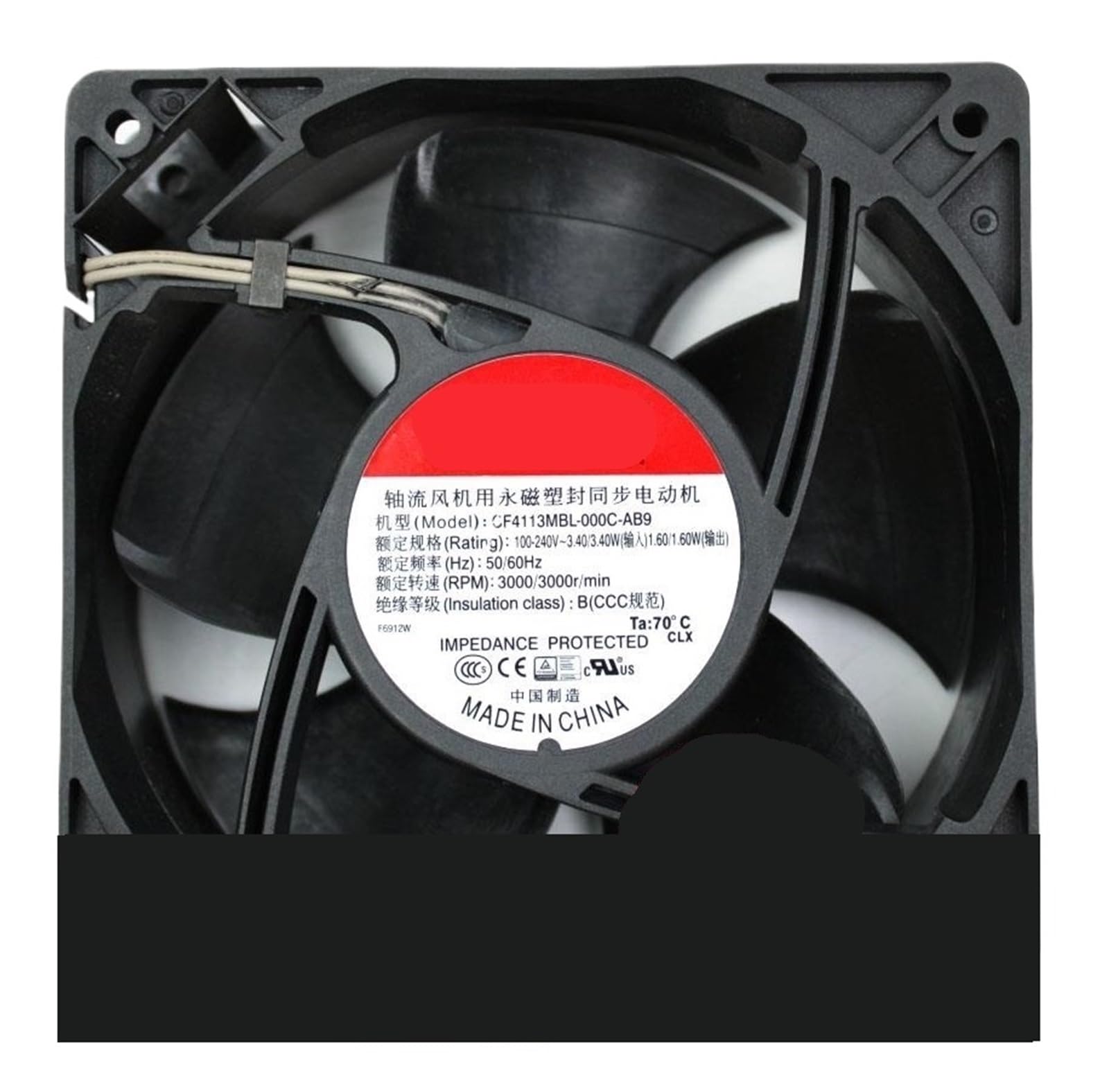 LZIKKGKI CF4113MBL-000C-AB9 Fan, 100V-240V 12cm 120x120x38mm, Waterproof, 3000RPM Cooling Fan