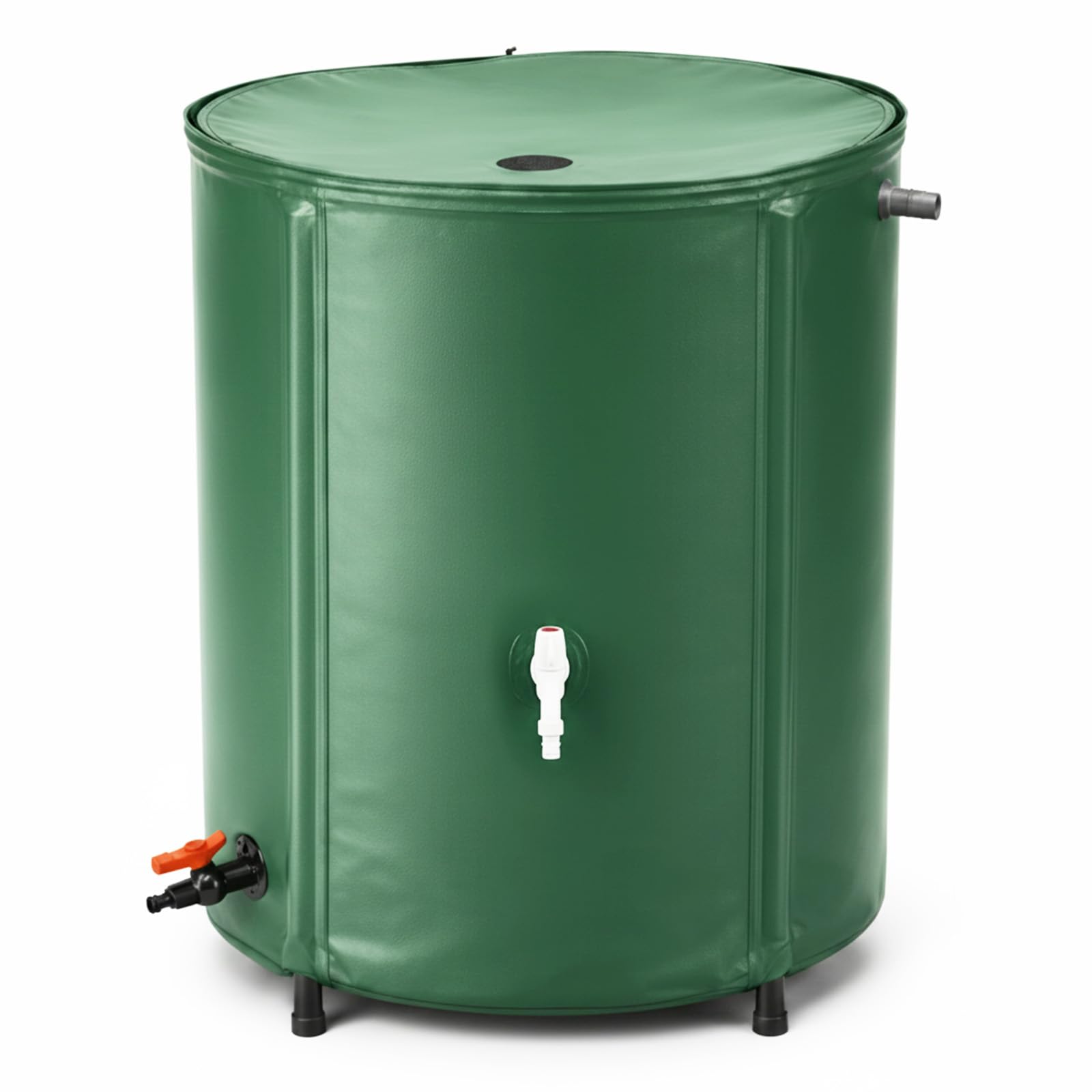 Thorkok 250L Collapsible Rainwater Collection System Foldable Rain Barrel Portable PVC Water Butt Water Storage Tank with Tap Filter & Overflow Kit Space-Saving Garden Water Catcher Containers