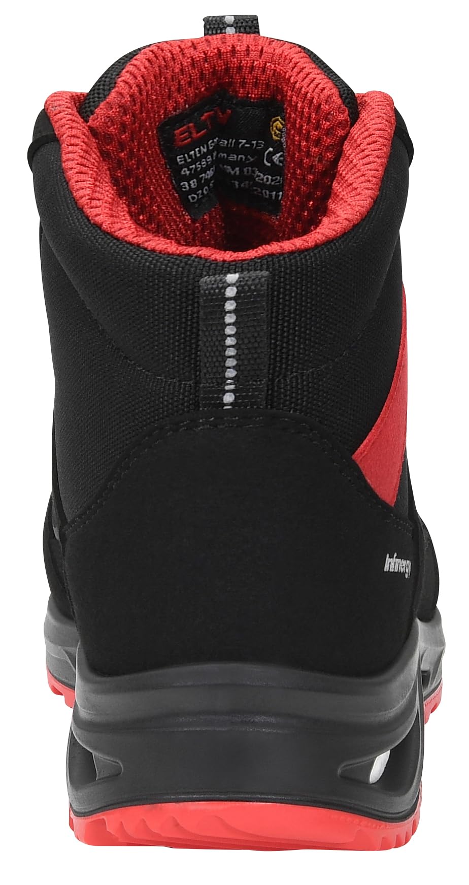 ELTEN Sicherheitsschuhe Hannah XXTL Black-red Mid ESD S3S, Damen, Textil, Stahlkappe, leicht, sportlich