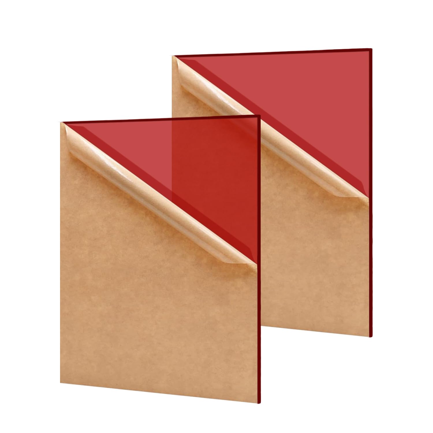 Red Acrylic Sheets - 2 Pack for Laser Cutting & Crafts -27
