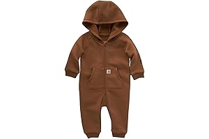 Baby Boys' Long-Sleeve Zip-Front Hooded Coverall