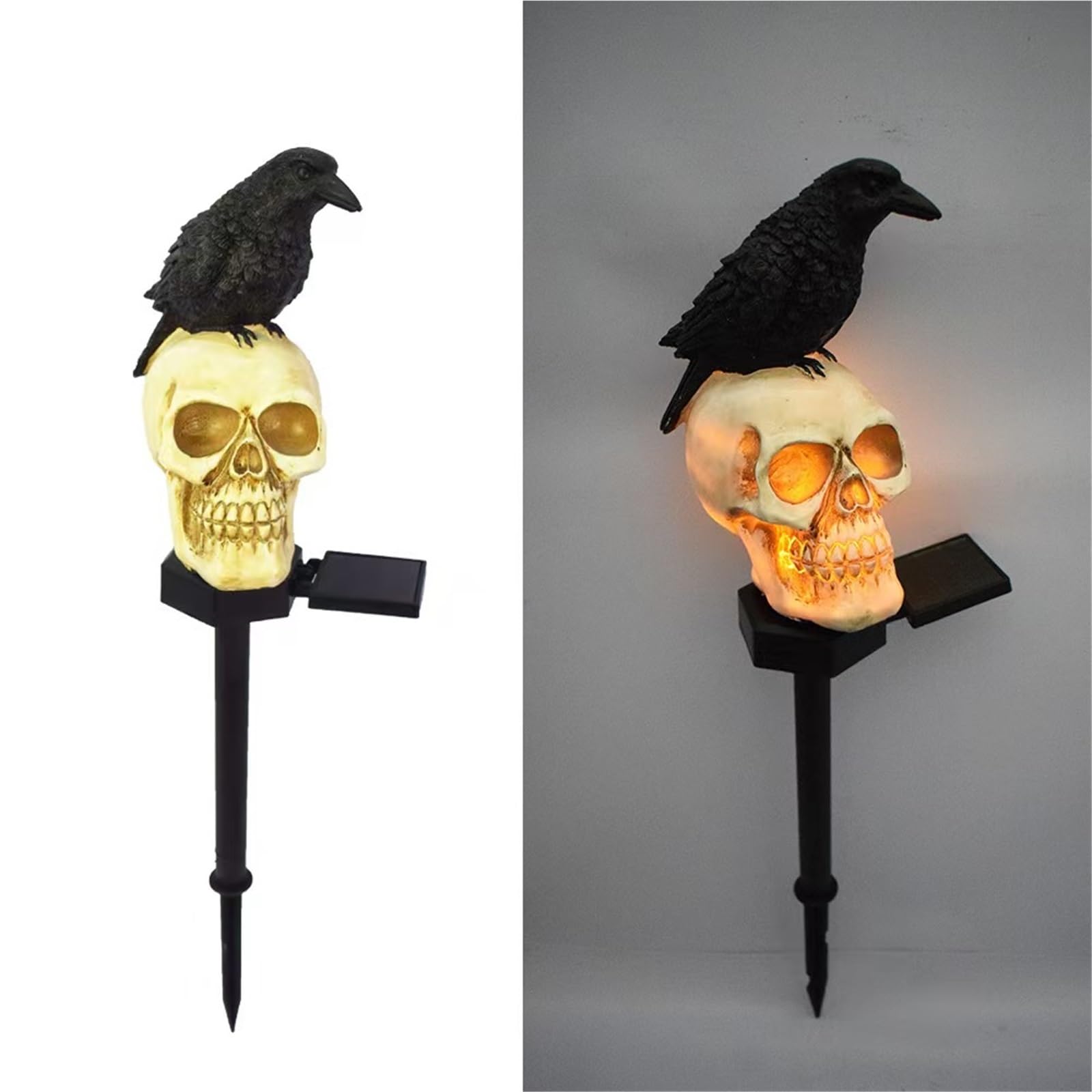 Halloween Decorations, Skeleton Ghosts, Pumpkins, Ghost Decorations, Luminous Statues for Indoor and Outdoor Holiday Parties(Color2,4PCS)