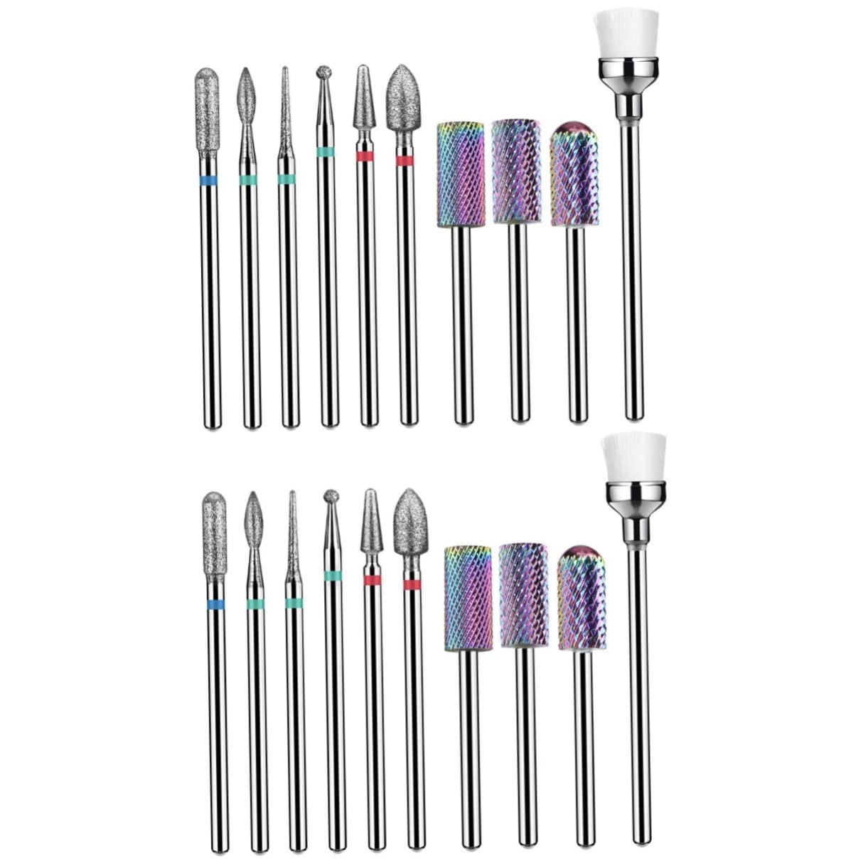 Beaupretty Lot de 2 Embouts de Ponçage pour Manucure Outils de Nail Art Machine à Polir Les Kit de Forets pour Salon de Manucure 10 Pièces
