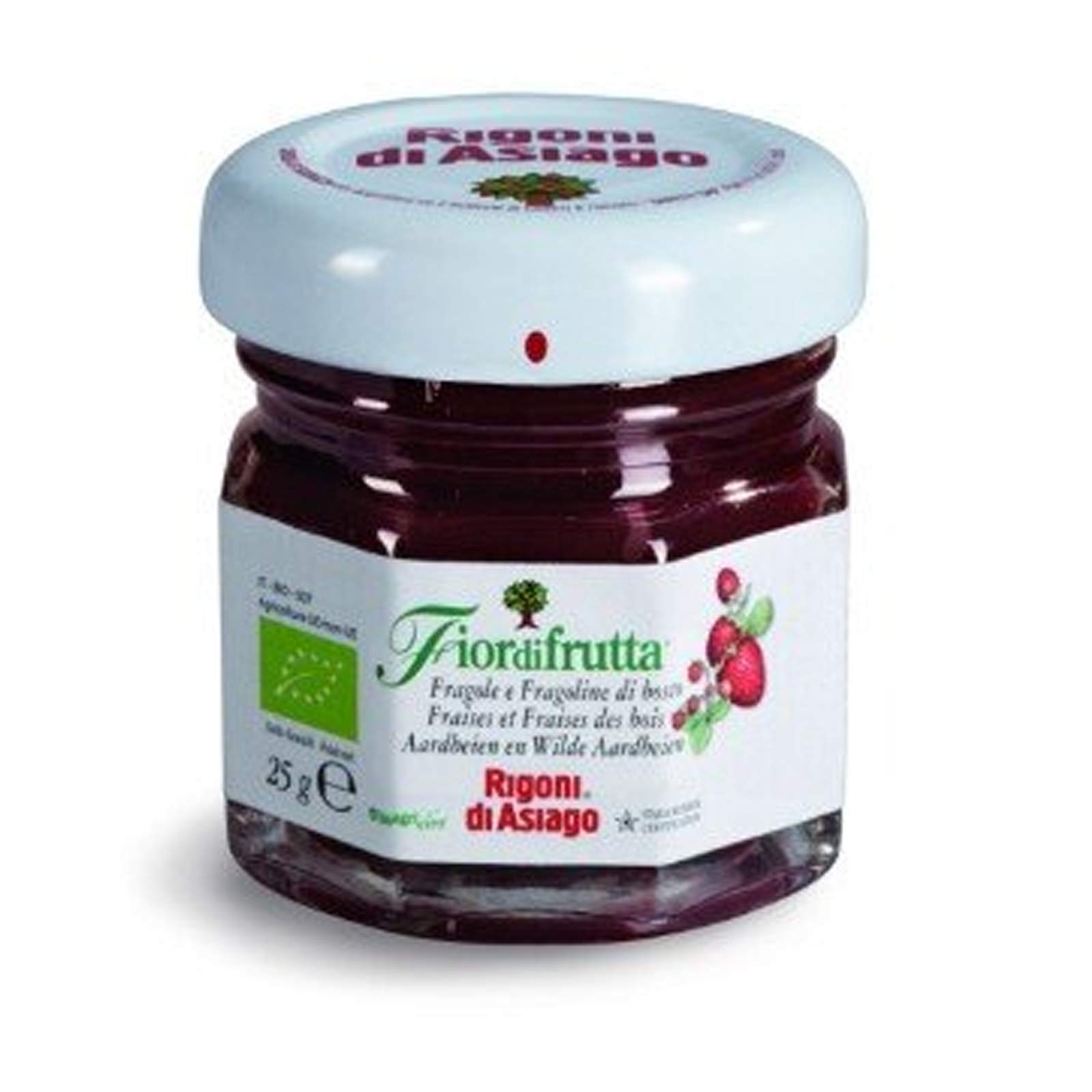 24 VASETTI CONFETTURA FRAGOLE E FRAGOLINE RIGONI DI ASIAGO 25 GR FIORDIFRUTTA