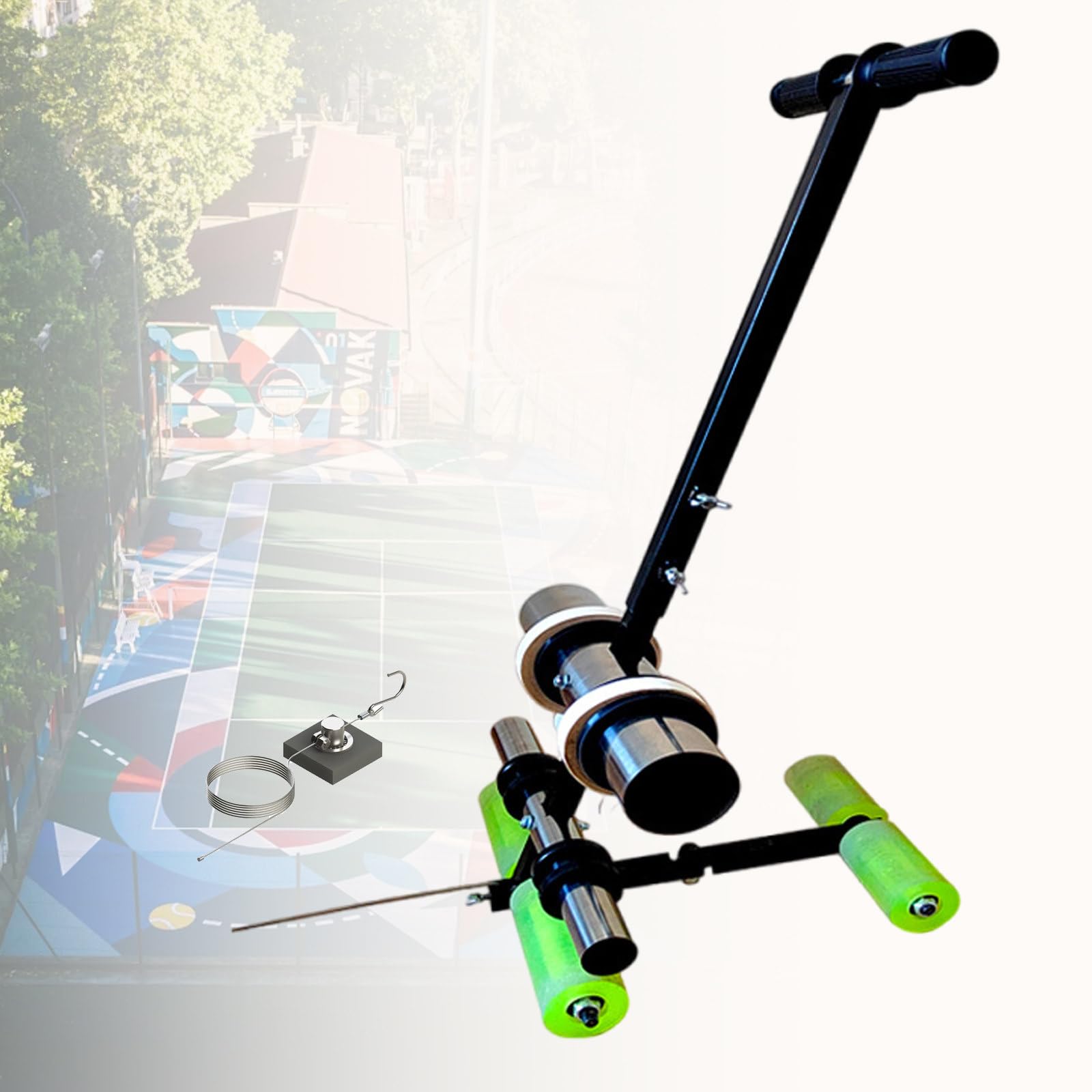 GLETSF Manual Tape Pasting Machine Manual Floor Marking Tool Sports Field Floor Tape Applicator Floor Scratching Line with Circular Drawing Tool,