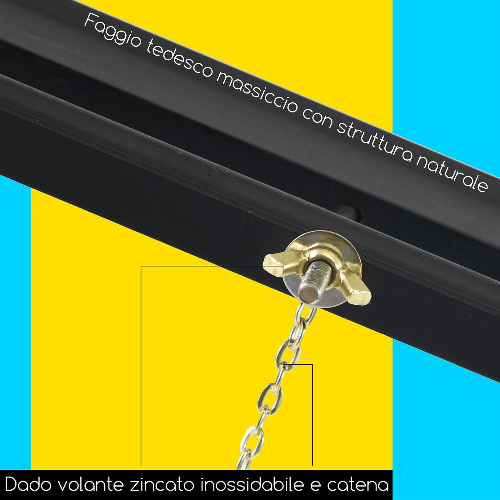 MEEDEN Cavalletto da Sposa, Altezza Massima 64" Può Contenere Fino a 40 "/11lb, Cavalletto in Legno per Segno, Supporto Leggero del Segno del Treppiede, Cavalletto Portatile per Display