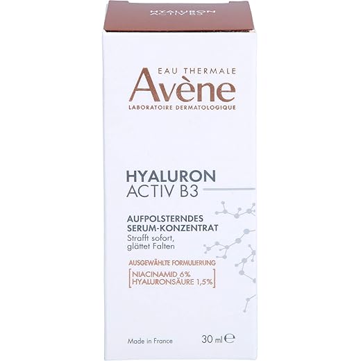 Avène Hyaluron Activ B3 Sérum Concentrado Preenchedor Com Niacinamida, Adenosina, Dois Tipos de Ácido Hialurônico Puro e Água Termal Avène. Preenche e Reduz Visivelmente Rugas, Melhora Elasticidade, Firmeza e Luminosidade da Pele. Indicado para todos os tipos de pele, 30ml