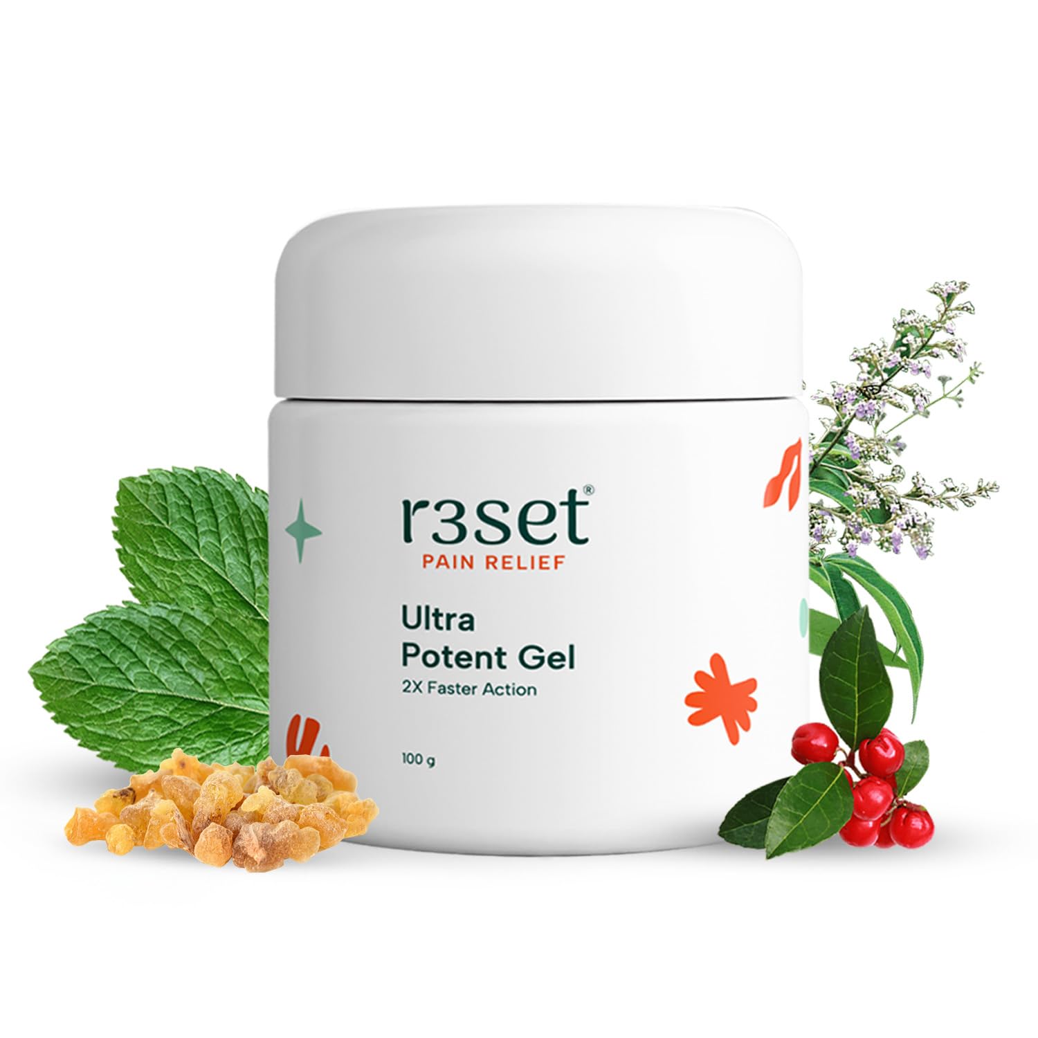 Sponsored Ad - R3SET Ultra Potent Pain Relief Gel | 100% Natural Ingredients for Muscle, Joint, Back, Neck & Knee Pain | 2X Faster Action, Light Texture, No Side Effects, Safe for Daily Use - 100g