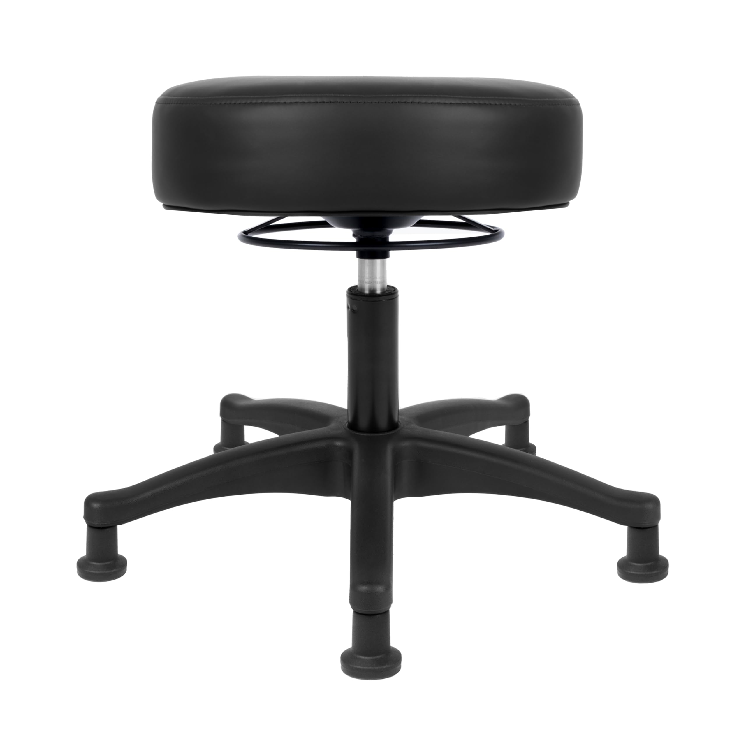 TAKE UR SEAT®15" Table Height Adjustable Round Seat Stool Heavy Duty Built and Shipped Within 24 Hours, Spa, Medical, Lab, Black (Glide)