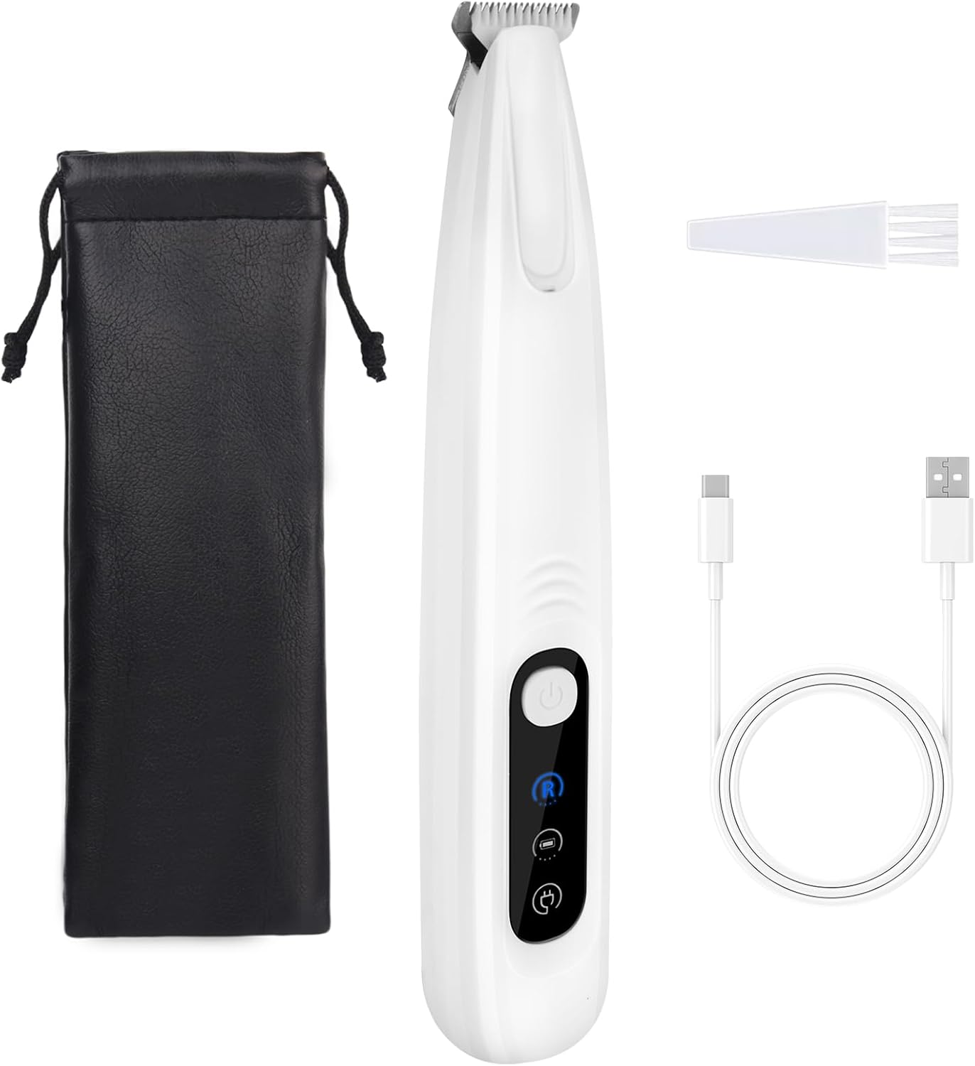 ETACCU Dog Paw Trimmer, Ultra-Quiet Pet Paw Hair Clipper with LED Light - Electric Calm Clippers Shaver for Cats Grooming Tool for Eyes, Ears, Face & Small Areas