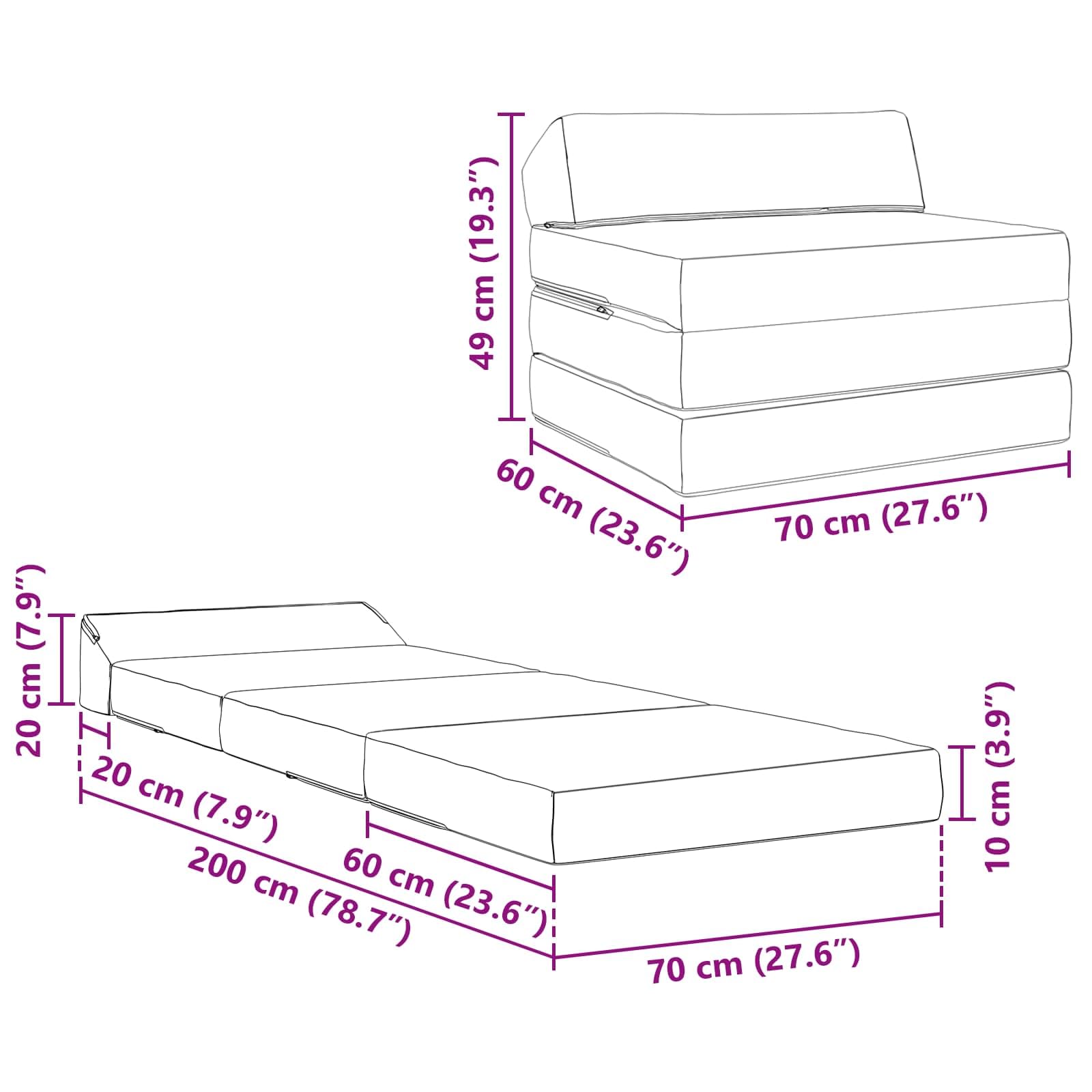 Sofa rozkładana, czarna, 200 x 70 x 10 cm, aksamitna, z funkcją spania, do salonu, pokoju gościnnego i biura, rozkładana, nowoczesny skandynawski design, trwała poszewka, elastyczne