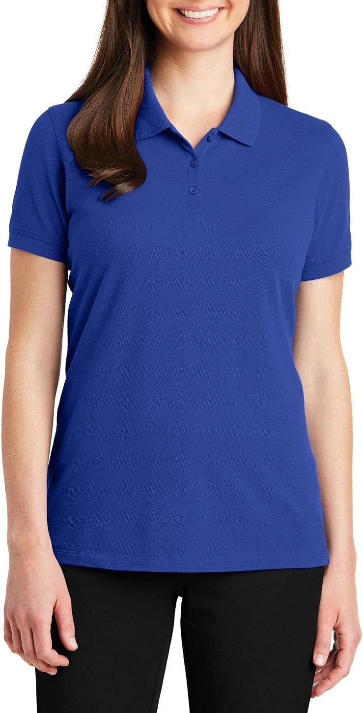 JustBlanks Womens Short Sleeves Polo Shirt Performance Lightweight Athletic Golf Polo Shirt for Women