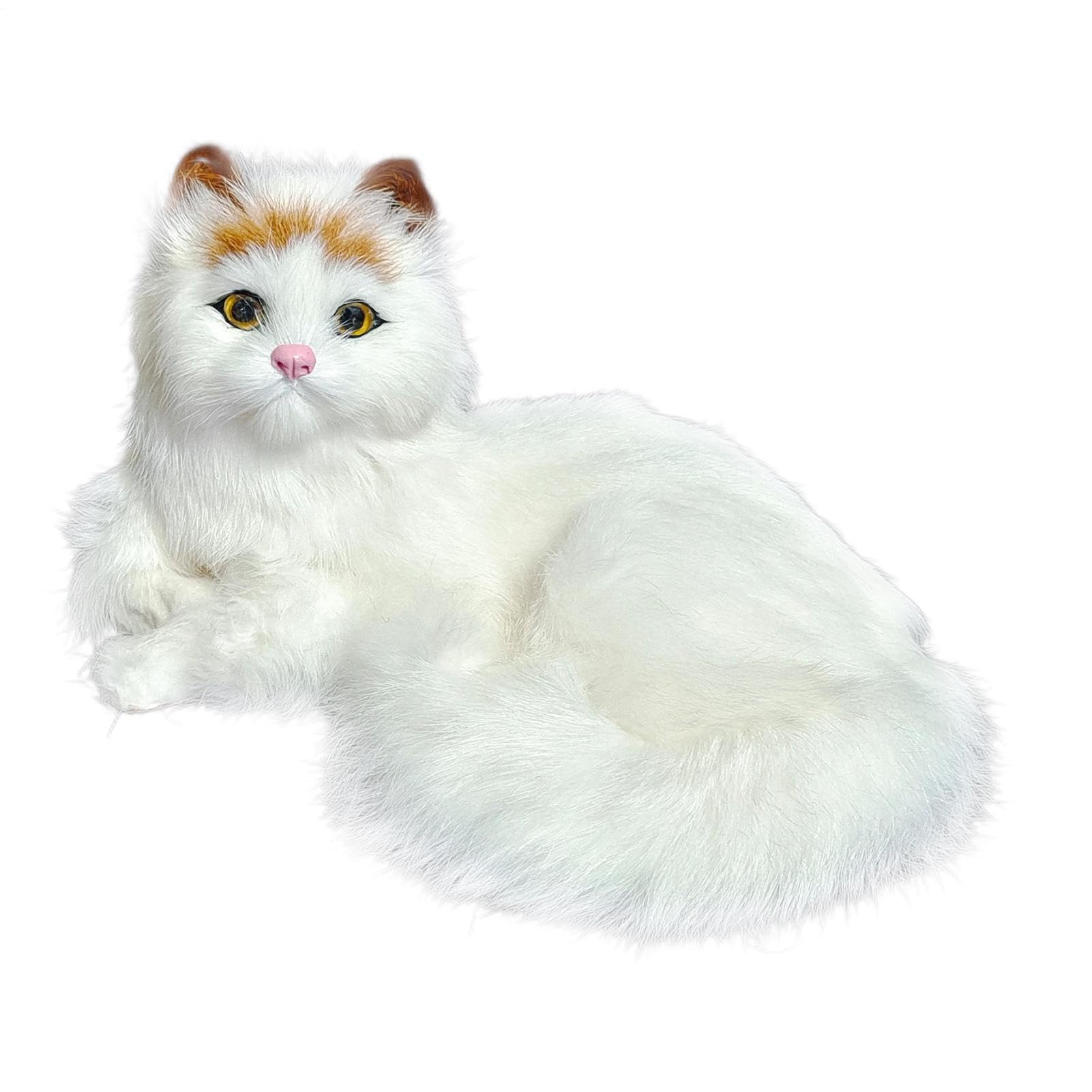 Jixcderm Stuffed Animal Toys Simulation Cat Doll, Realistic Plush Cat, Realistic Animal Plush Cute Hugging Pillow Toy, Pet Doll Hugging Toy For Kids Girls 24 * 17 * 12.5cm