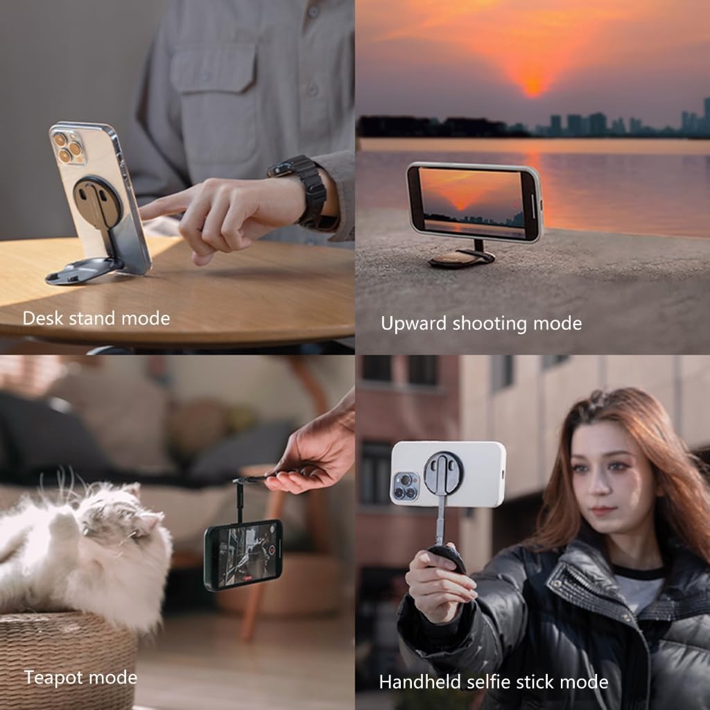 Phone Holder for Smartphones Magnets Phone Stand Grip Mount Photograph Phone Tripods Foldable