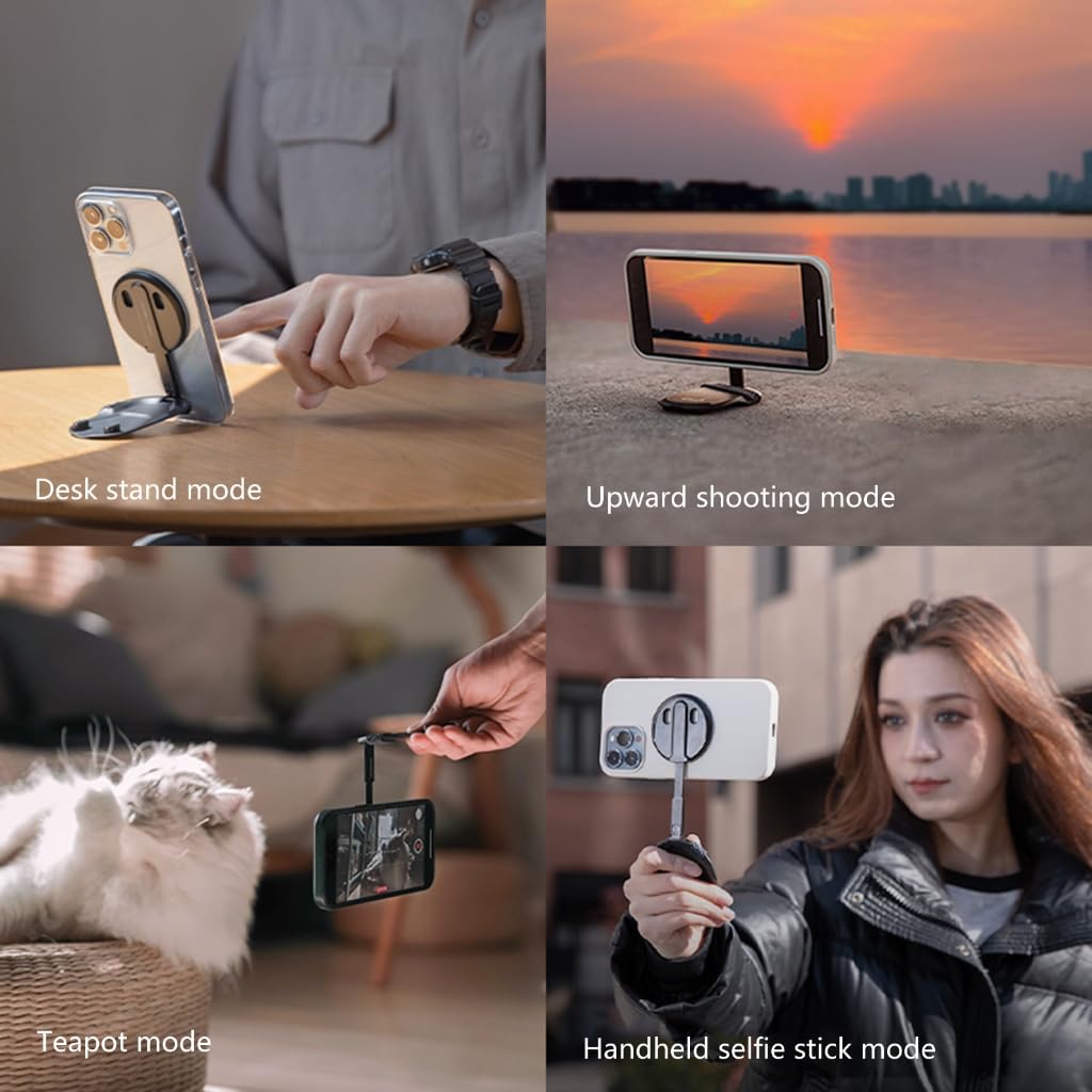 Magnetyczny uchwyt na telefon, silne magnesy, składany magnetyczny uchwyt na telefon do fotografii, magnetyczny uchwyt na telefon