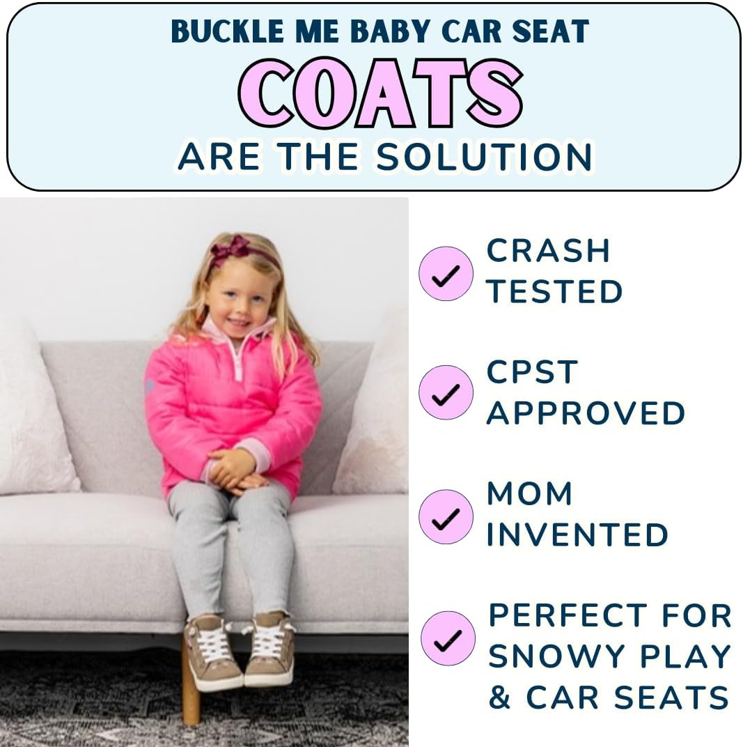 Buckle Me Baby Winter Coat | Toastiest Car Seat Jacket for Boys and Girls - Featured on Shark Tank 6 Months - 6 Years