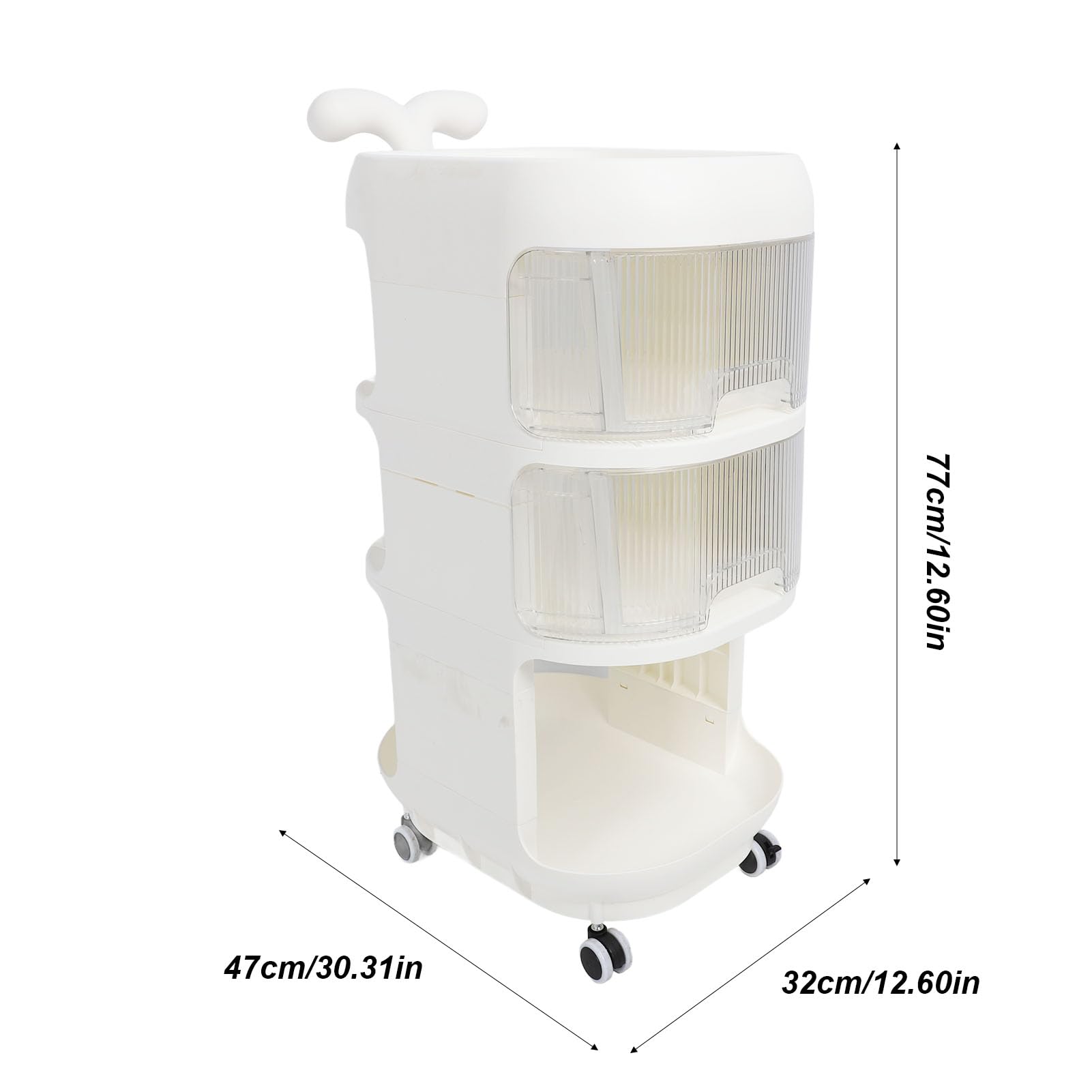 Carro de Almacenamiento con Ruedas, Carro Utilitario con Ruedas, Organizador de Refrigerios Móvil Multifuncional, Carrito Organizador de Pañales para bebé para Cocina, Baño y