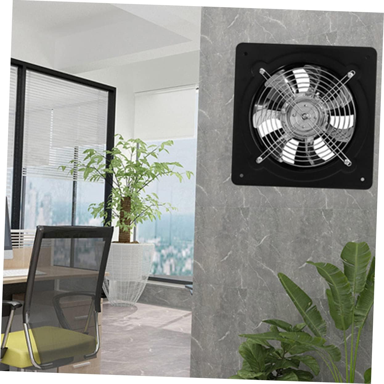 LIFKOME Low Noise Exhaust Fan for Kitchen Bathroom Wall-mounted Ventilation Fan Efficient Air Circulation for Garage Office and Shopping Mall
