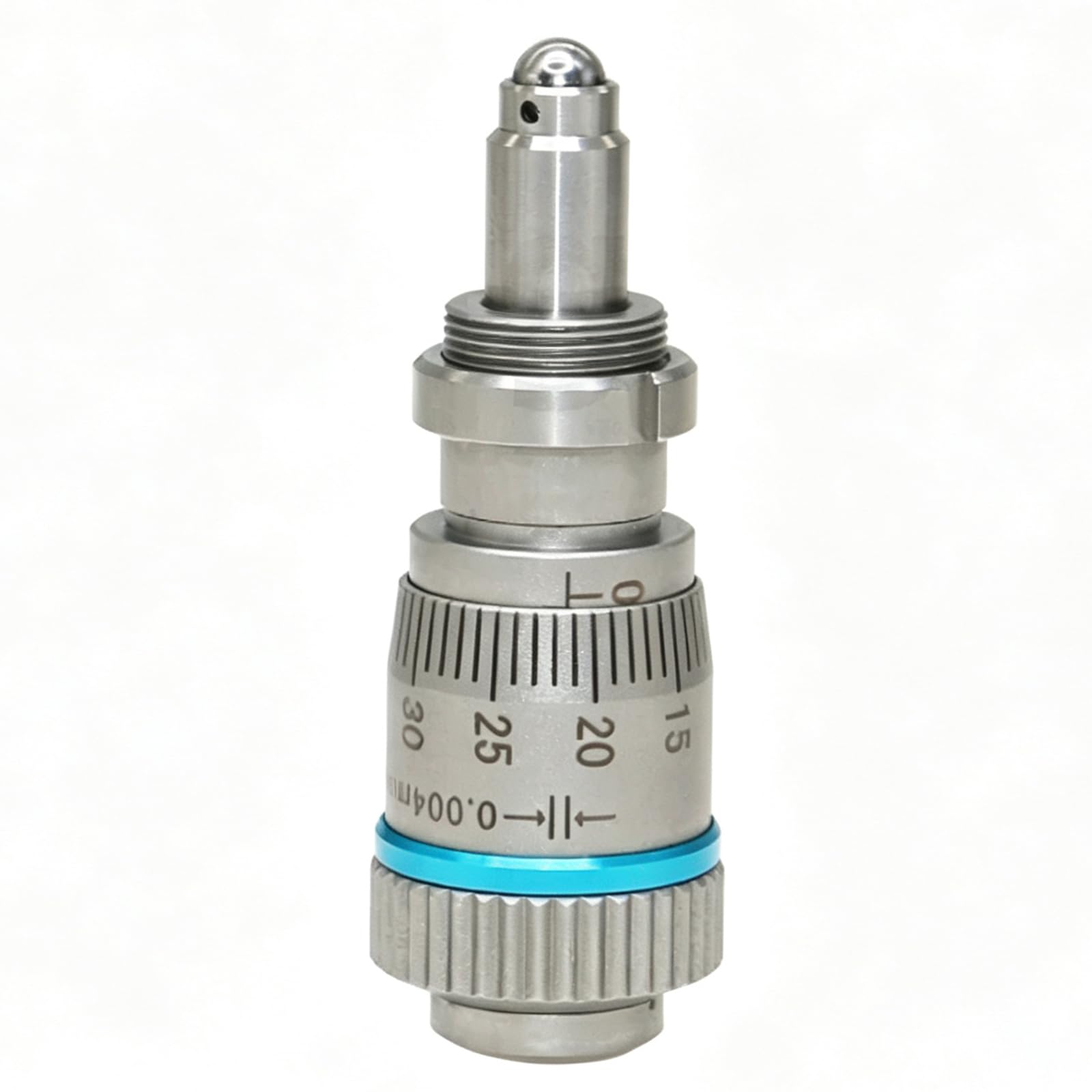 Strumento di Misura con Testa Micrometrica, Testa di Regolazione Micrometrica in Acciaio Inossidabile, Corsa di 6,5 Mm, Risoluzione di 0,002/0,004 Mm, per Strumenti Ottici, 0.004mm
