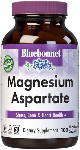 Miniatura 1 de Bluebonnet Nutrición Aspartato de Magnesio 400 mg, 100 Cápsulas Vegetales