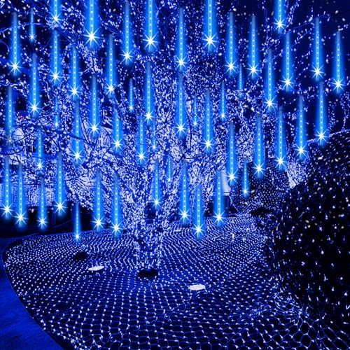 ZPQBEYE Christmas Lights Outdoor, Snow Falling Rain Cascading Icicle Lights - image 7