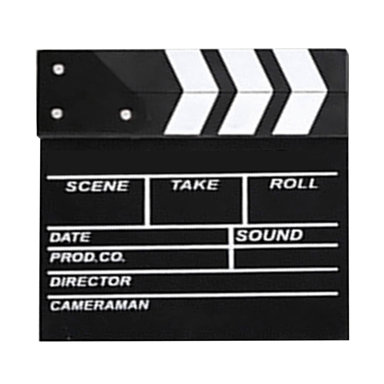Movie Film Clap Board, Hollywood Clapper Board Wooden Film Movie Clapboard Accessory, 20 x 20cm, for Role Playing, Editing, Video Production