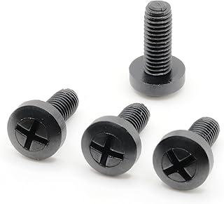 ReplacementScrews M6 Nylon License Plate Screws - Compatible with Many Imports (Nissan, Mazda, Acura etc) - Metric 16mm Long (5/8") Black Plastic Bolts - No More Stuck Screws (Pack of 4)