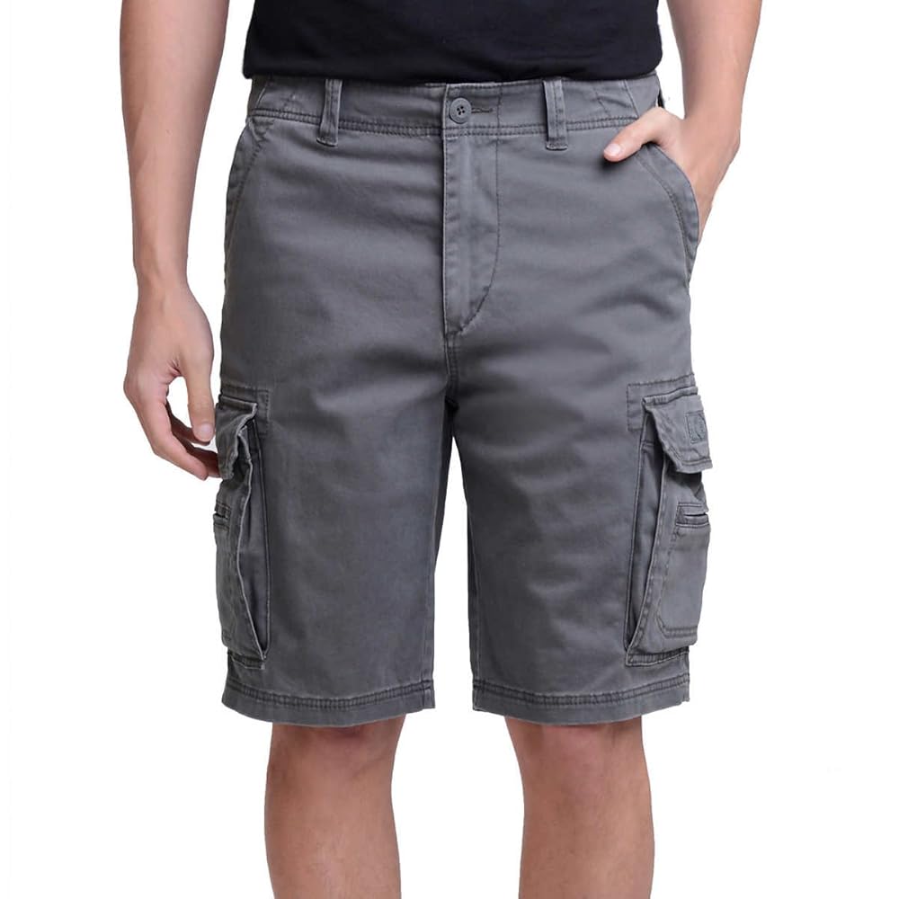 UNIONBAY Men's Wyatt Stretch Cargo Short (30, Gray) | Amazon.com