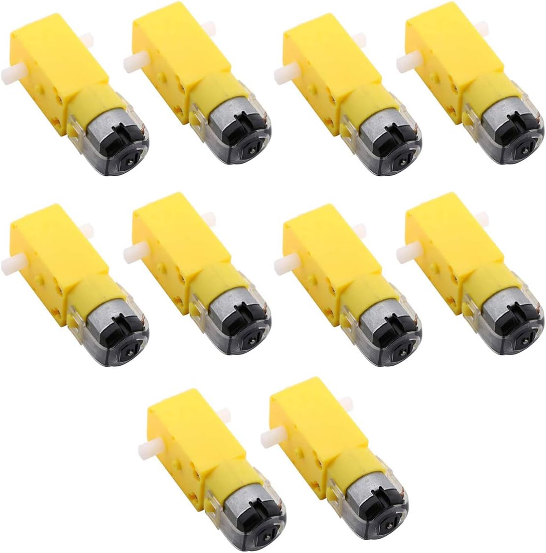 ULTECHNOVO Dc Geared Motor Magnetic Interference Motor Dual Shaft Reducer for Smart Car Robot Diy Projects Compact 2.75In Size with Large Torque and Stable Output 10 Pack - Image 5