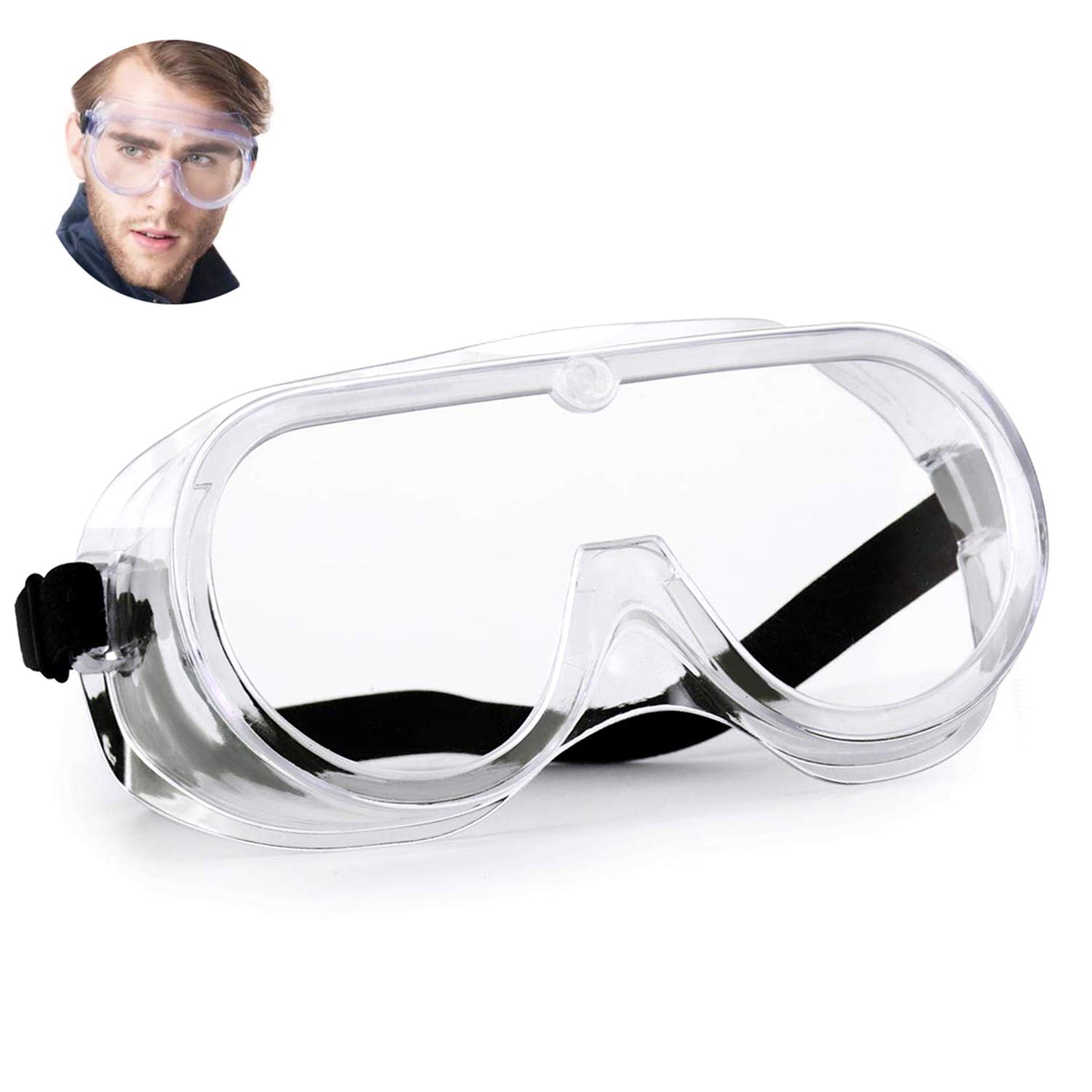 Safety Goggles Auncley Safety Glasses with Clear Anti Scratch Fog  Resistant Wrap-Around Lenses Eyewear Protective Glasses for Labs, and  Workplaces