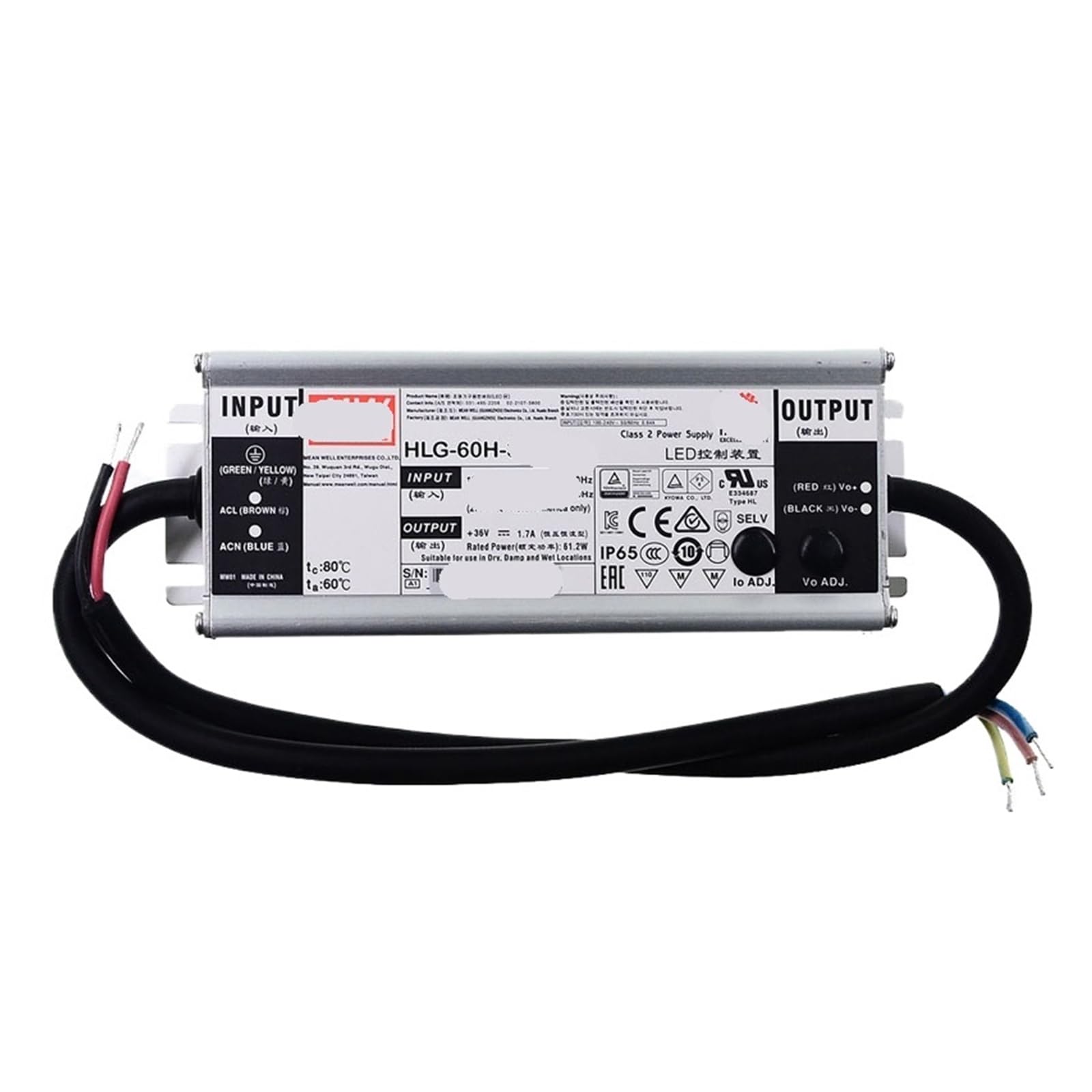 Alimentation à découpage LED HLG-60H-48A transformateur 48V pour driver de spots
