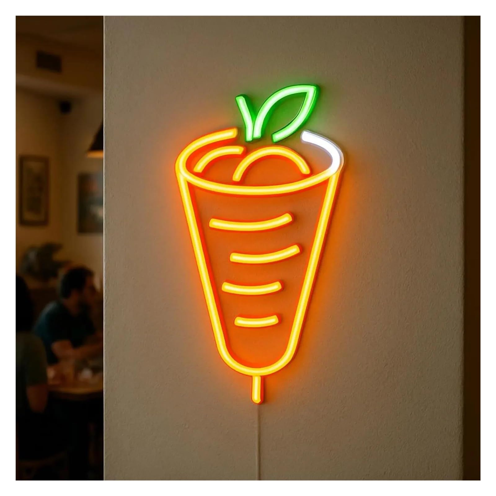 RONGCH Hanging Art Signs Burrito Neon Sign, Restaurant Creativity Cooking Display Light USB Powered Dimmable Food Truck Atmosphere 38cm(Style 6)