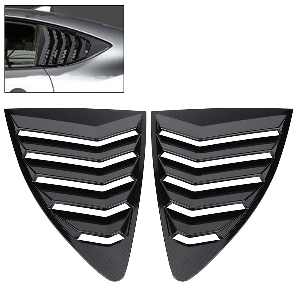 Acouto Rear Side Window Louvers Left & Right Side Window Louver Vent Cover Racing Trim ABS Plastic 1 Pair for 86/Scion FR-S for Subaru BRZ 13-18(Carbon Fiber)