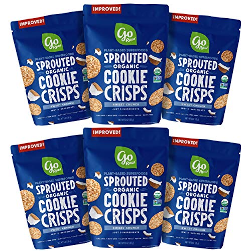 Go Raw Organic Cookie Crisps, Sweet Crunch, 3 oz. Bags (Pack of 6) â€” Superfood | Paleo | Gluten Free Snack Crisps | Vegan