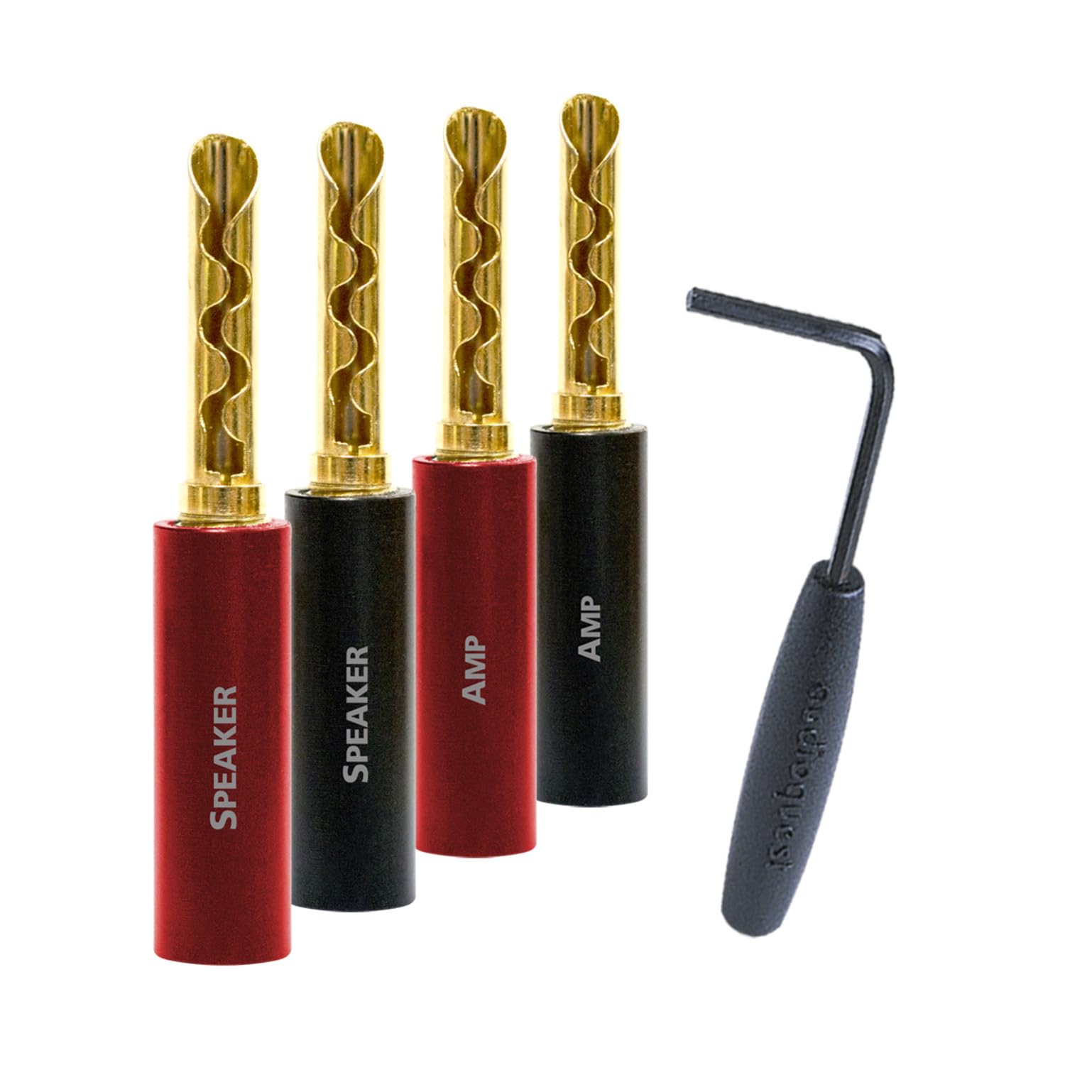 audioquest Banana SureGrip-100 BFA Gold 8-er Pack